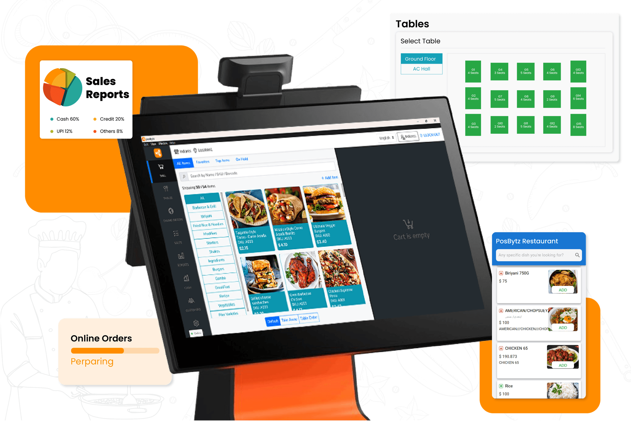 Restaurant POS and Kitchen Display System integration