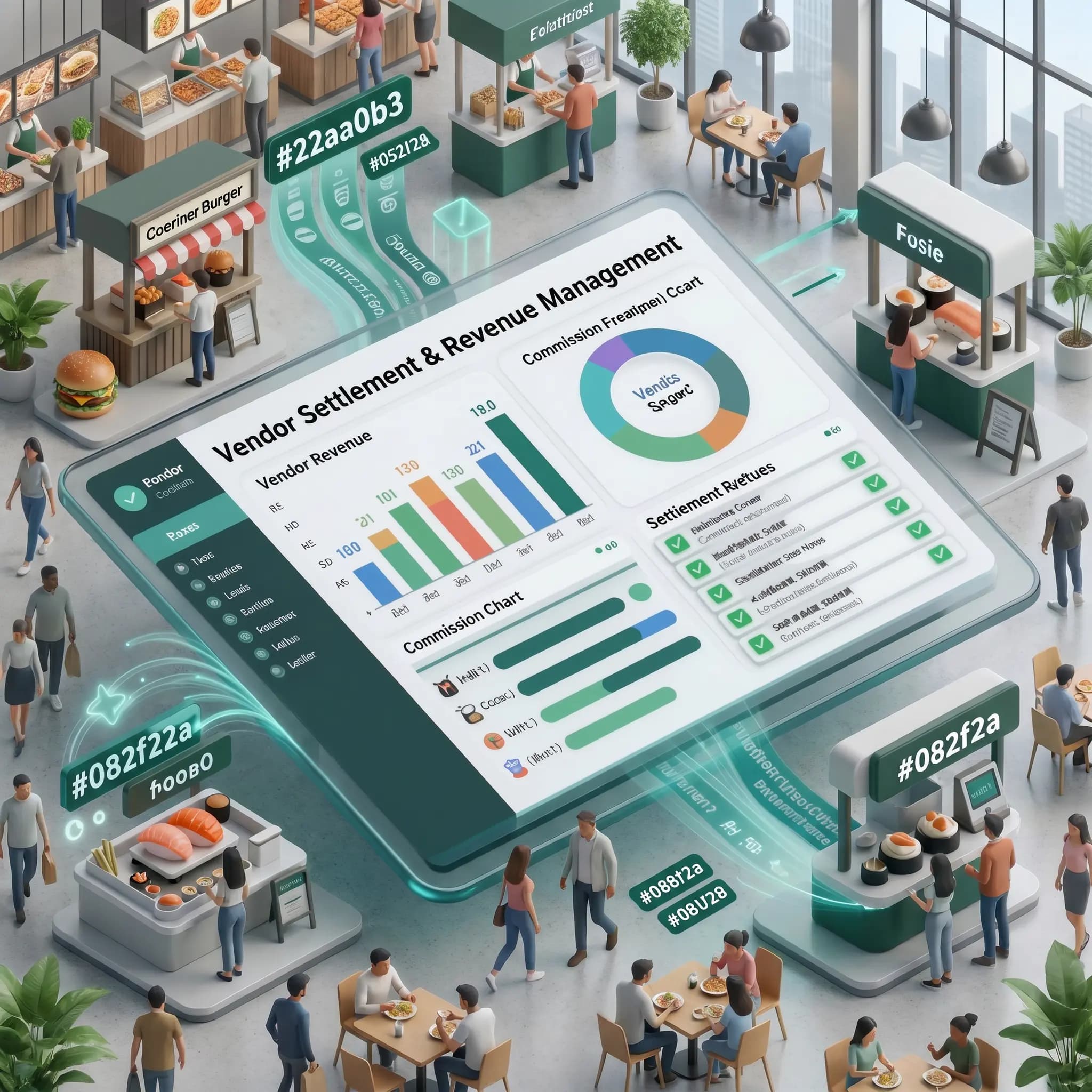 Zilicius Food Court Management System helping food courts manage multiple vendors, centralized billing, digital ordering, inventory, customer payments, vendor settlements, and real-time business analytics through a single cloud-based platform.