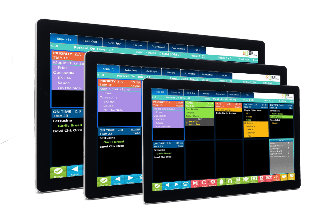 Zilicius Kitchen Display System (KDS) showing real-time restaurant orders, preparation status, cooking progress, and order prioritization to improve kitchen efficiency, reduce errors,and speed up food service operations.