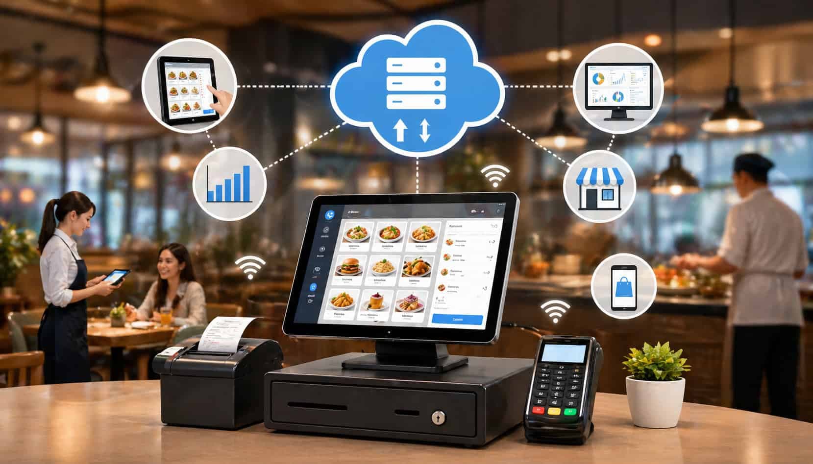 Restaurant POS Software Dashboard with Inventory Management, Billing and Multi Outlet Restaurant Operations