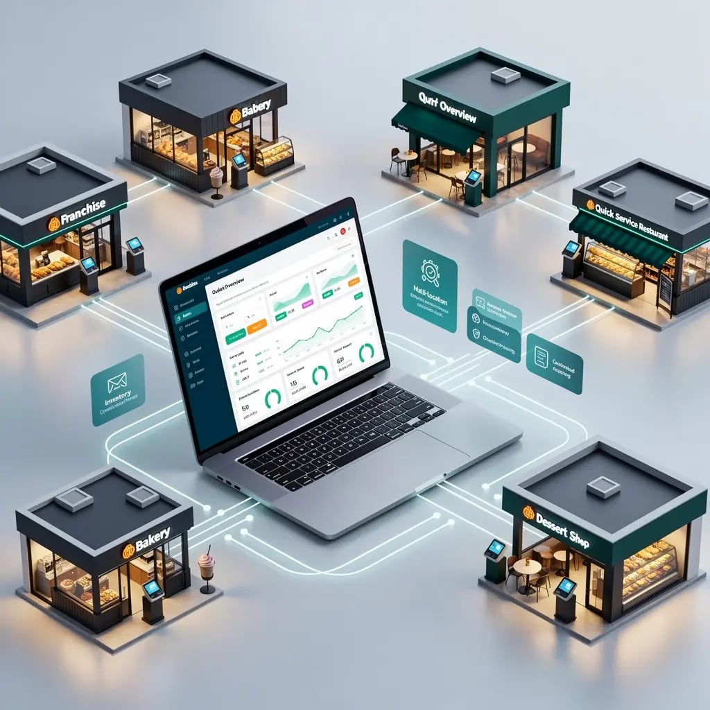 Zilicius Franchise management software dashboard for inventory, production planning, orders, and business reporting