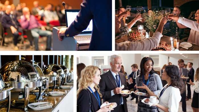 Modern event planning system dashboard with detailed insights into event performance, including attendance tracking, payment status, vendor coordination, and task assignment for smooth event operations.