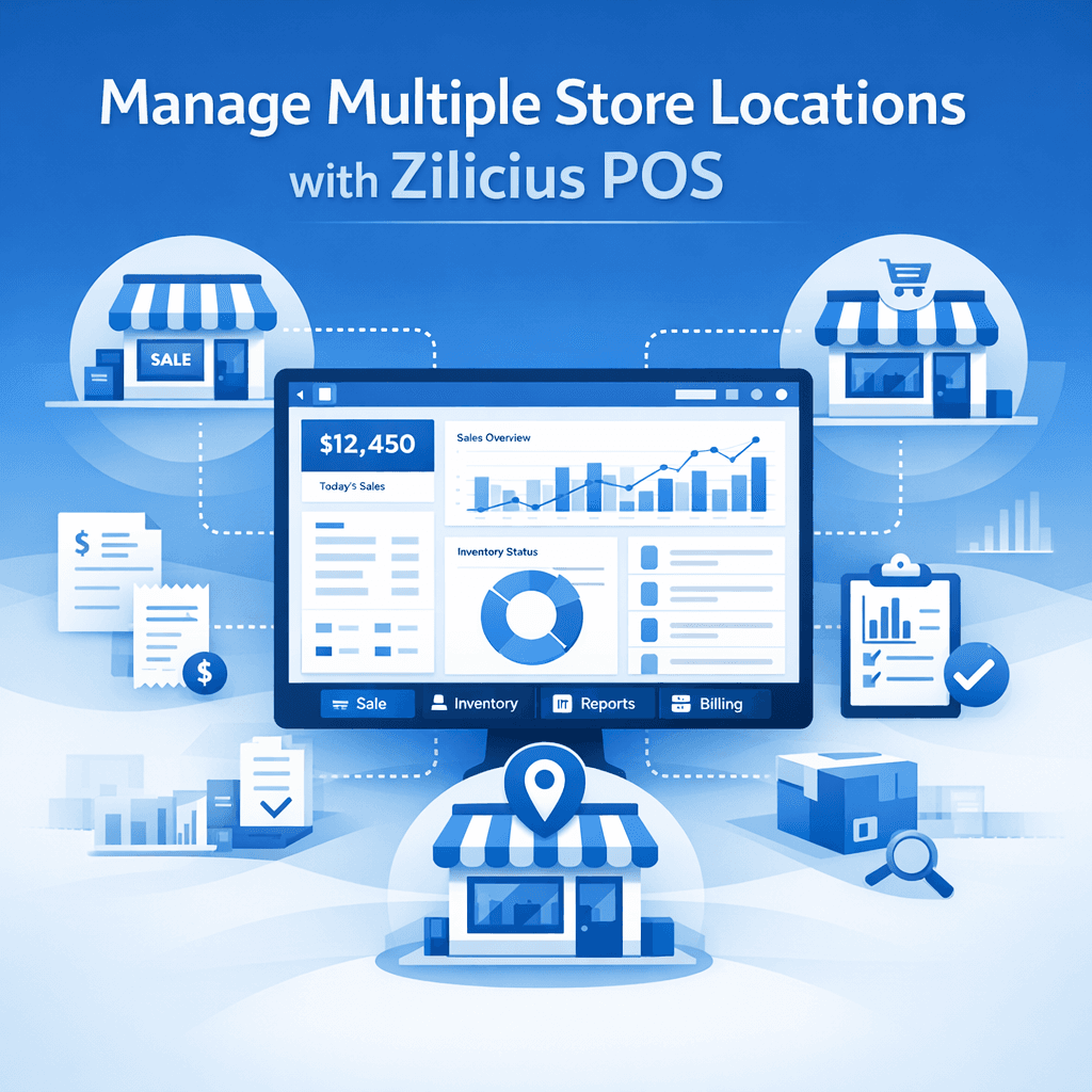 Zilicius POS helps you manage multi-store operations with real-time inventory, centralized billing, and smart reporting for better business control.