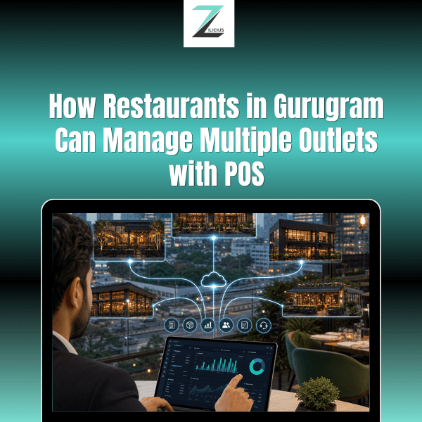 Restaurant manager using a centralized POS system to manage orders, inventory, sales, billing, and operations across multiple Gurugram restaurant outlets.